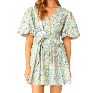 NWT Shoshanna Paisley Dress with Belted Waist (Shopbop, Tootsies, etc.)